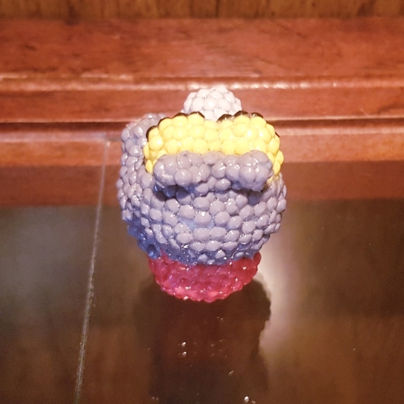 1986 Muppet Babies Gonzo Figure Beaded Upcycled Hand Crafted McDonald's Toy - Picture 6 of 10